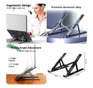 Aluminum Alloy Laptop Stand 6-Level Adjustable