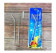 Stainless Steel Reusable Straws Set with Brush