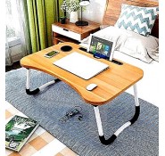 Foldable Laptop Bed Table with Cup Holder