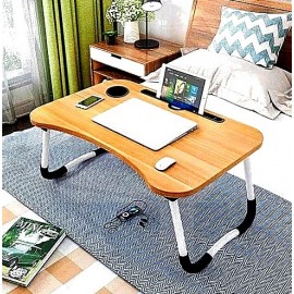 Foldable Laptop Bed Table with Cup Holder
