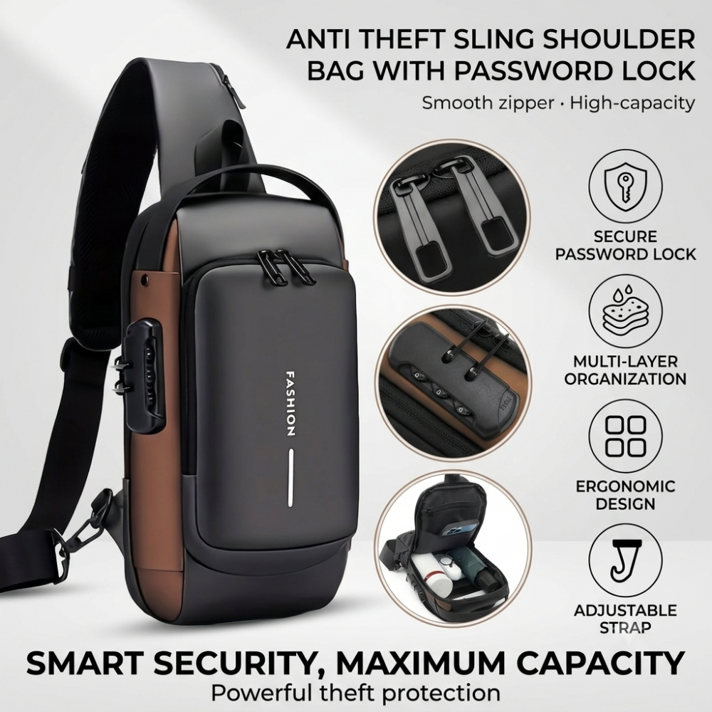 Anti-Theft Sling Shoulder Bag